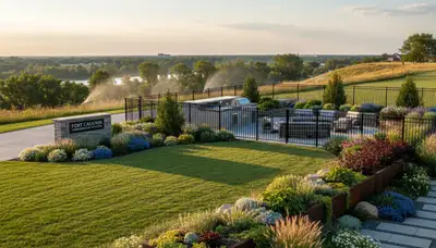 Landscaping crew providing professional lawn care services in Omaha, NE
