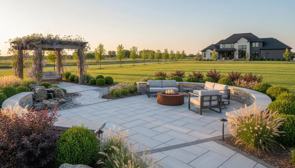 Professional landscaping crew providing lawn care services in Omaha, NE