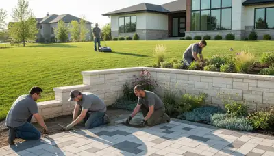 Omaha, NE landscaping team providing professional lawn care and landscape maintenance