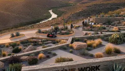 Landscaping crew servicing Omaha, NE with professional lawn and landscape maintenance