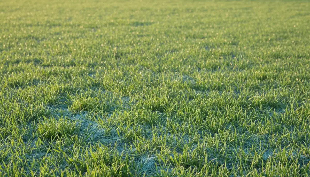 Hydroseeding in Omaha NE showing new green grass seedlings sprouting and establishing a healthy lawn